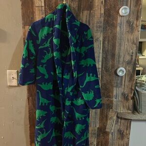 Simplicity Kid's Soft Dinosure Printed Fleece Kimono Robe Bathrobe, Dinosure, XL